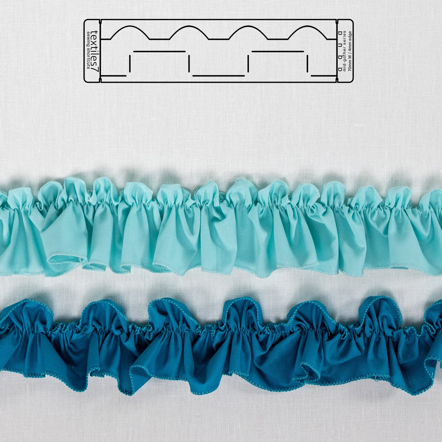 Aqua Mid-Gather - textiles7 Sewing Shortcuts