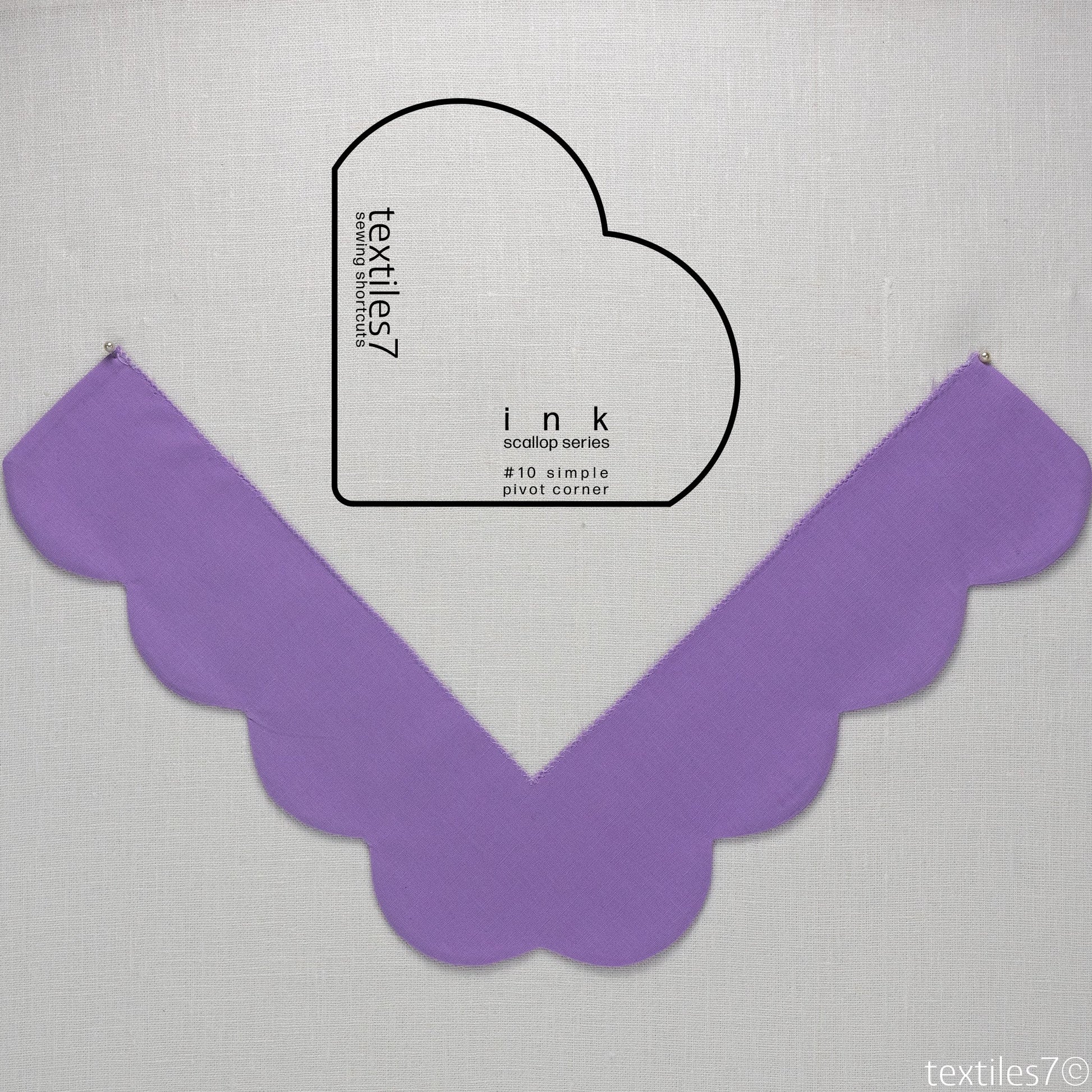Textiles7 Sewing Shortcuts Ink #10 Simple Pivot Corner outline and trim