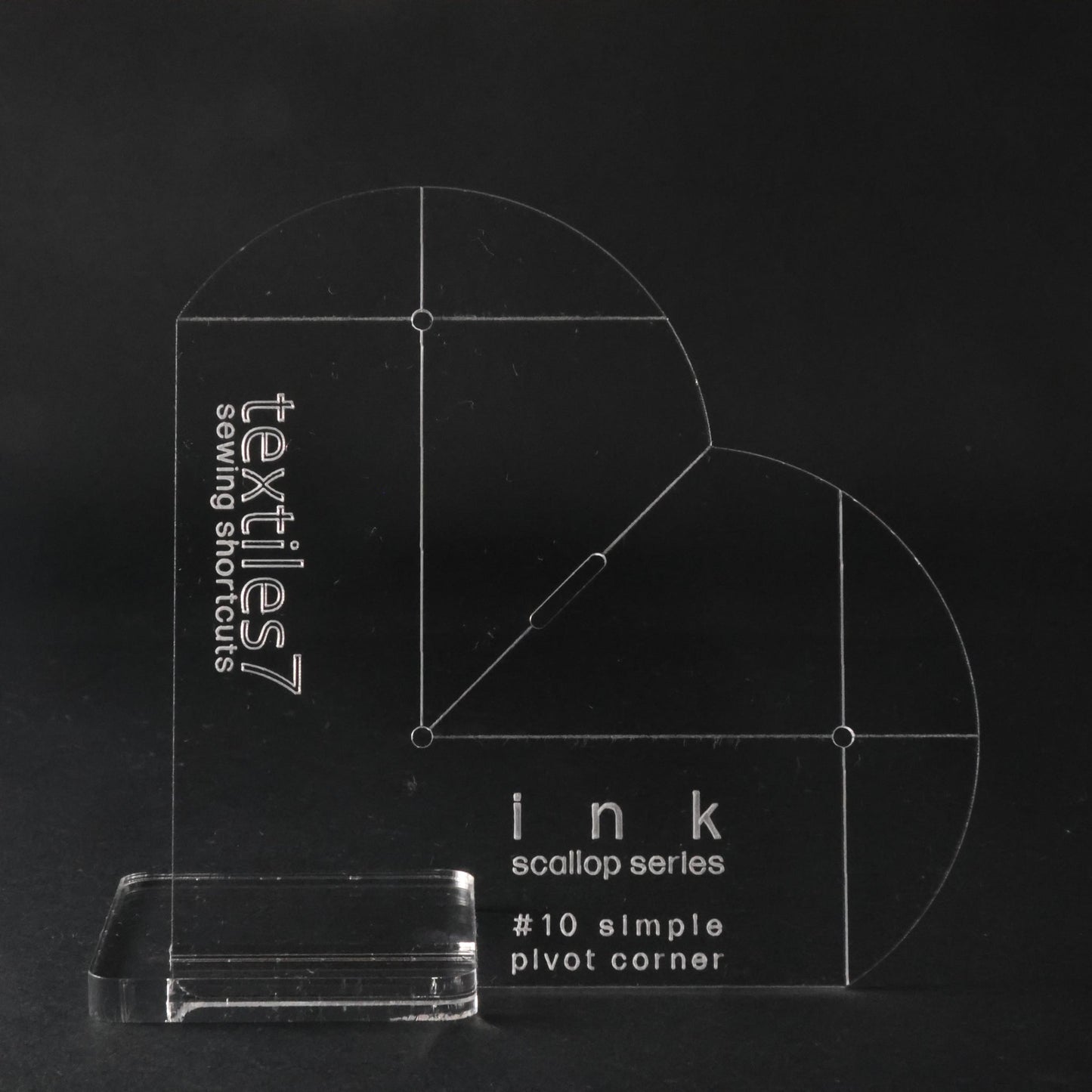 Textiles7 Sewing Shortcuts Ink #10 Simple Pivot Corner straight on