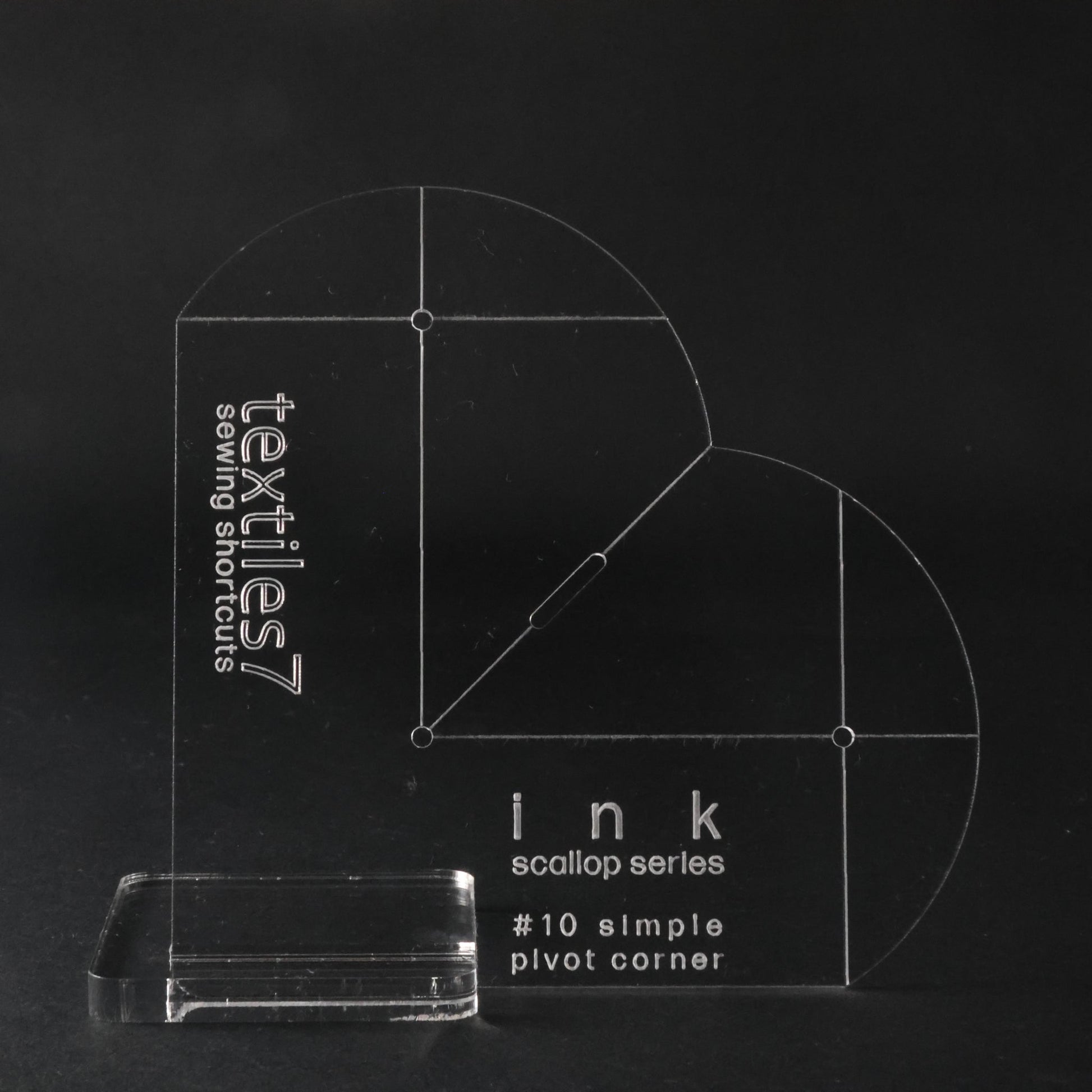 Textiles7 Sewing Shortcuts Ink #10 Simple Pivot Corner straight on