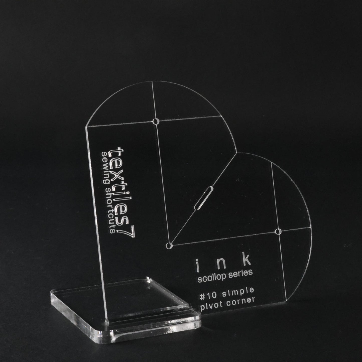 Textiles7 Sewing Shortcuts Ink #10 Simple Pivot Corner sewing ruler shot