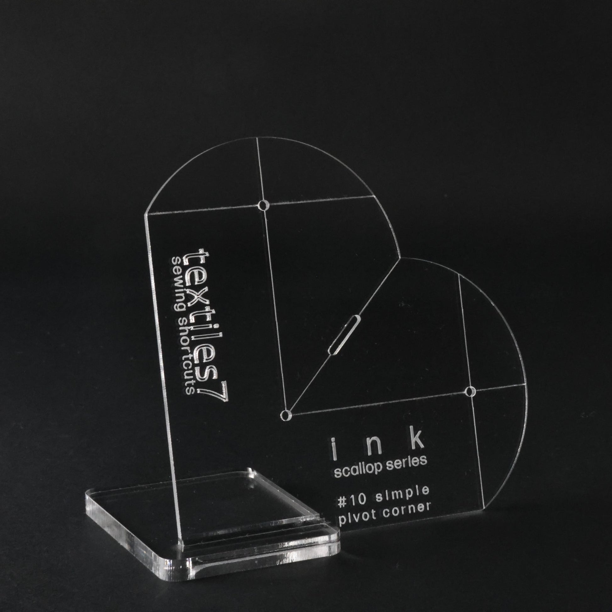 Textiles7 Sewing Shortcuts Ink #10 Simple Pivot Corner sewing ruler shot