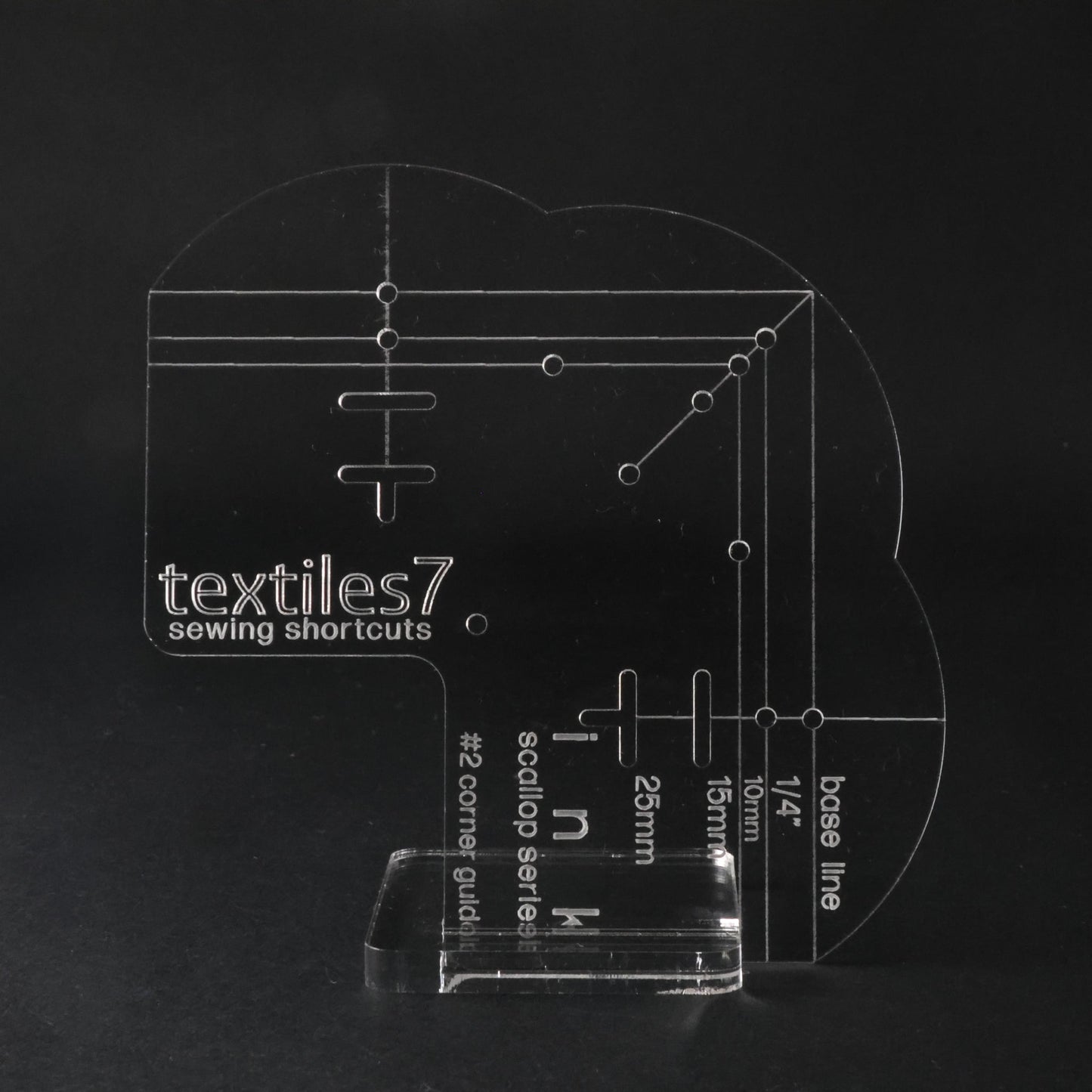 Textiles7 Sewing Shortcuts Ink #2 Corner front view