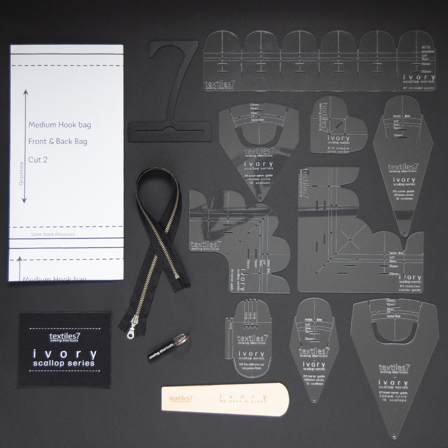 Ivory Complete Set - textiles7 Sewing Shortcuts