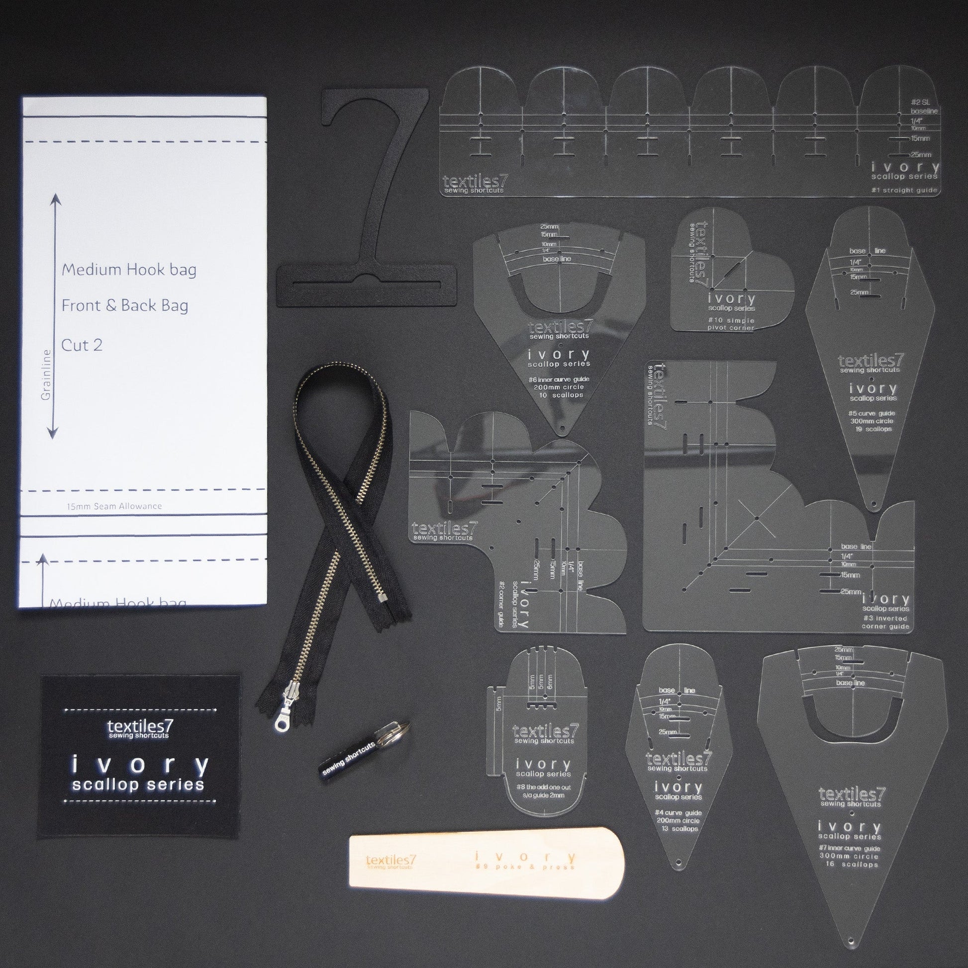 Ivory Complete Set - textiles7 Sewing Shortcuts