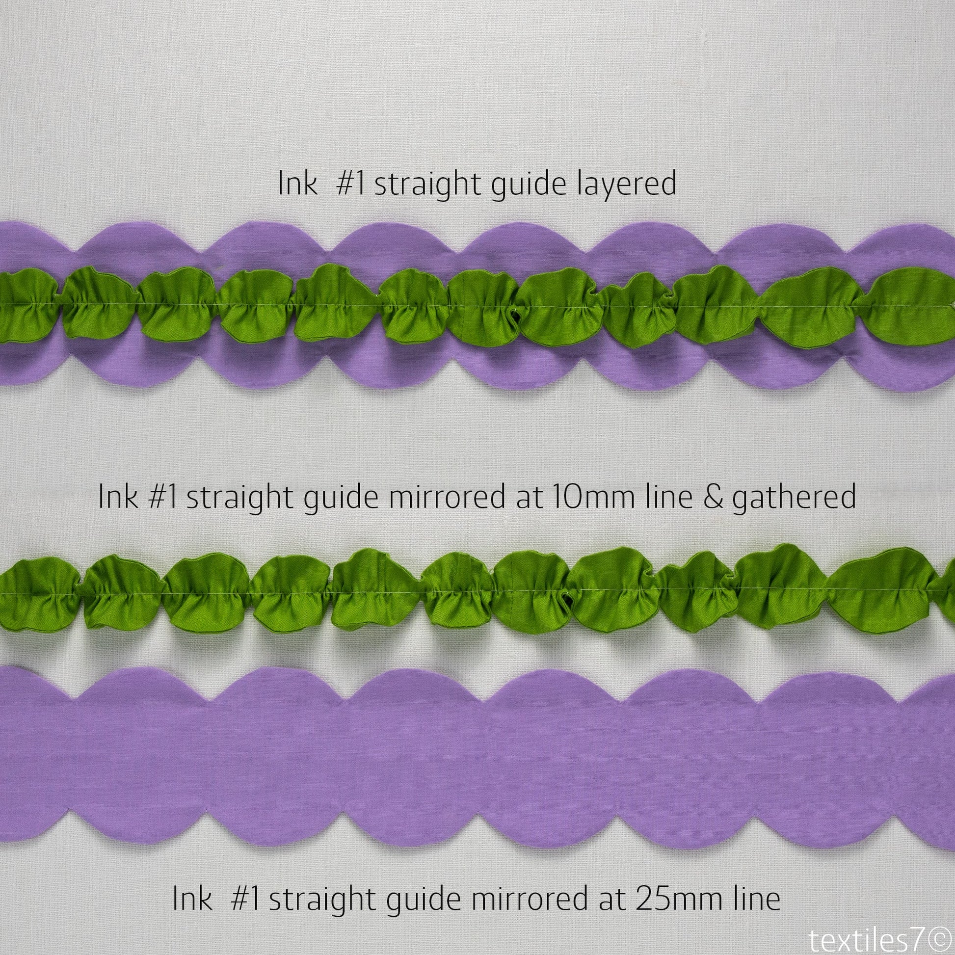 Textiles7 Sewing Shortcuts Ink #1 Straight fabric trim variations