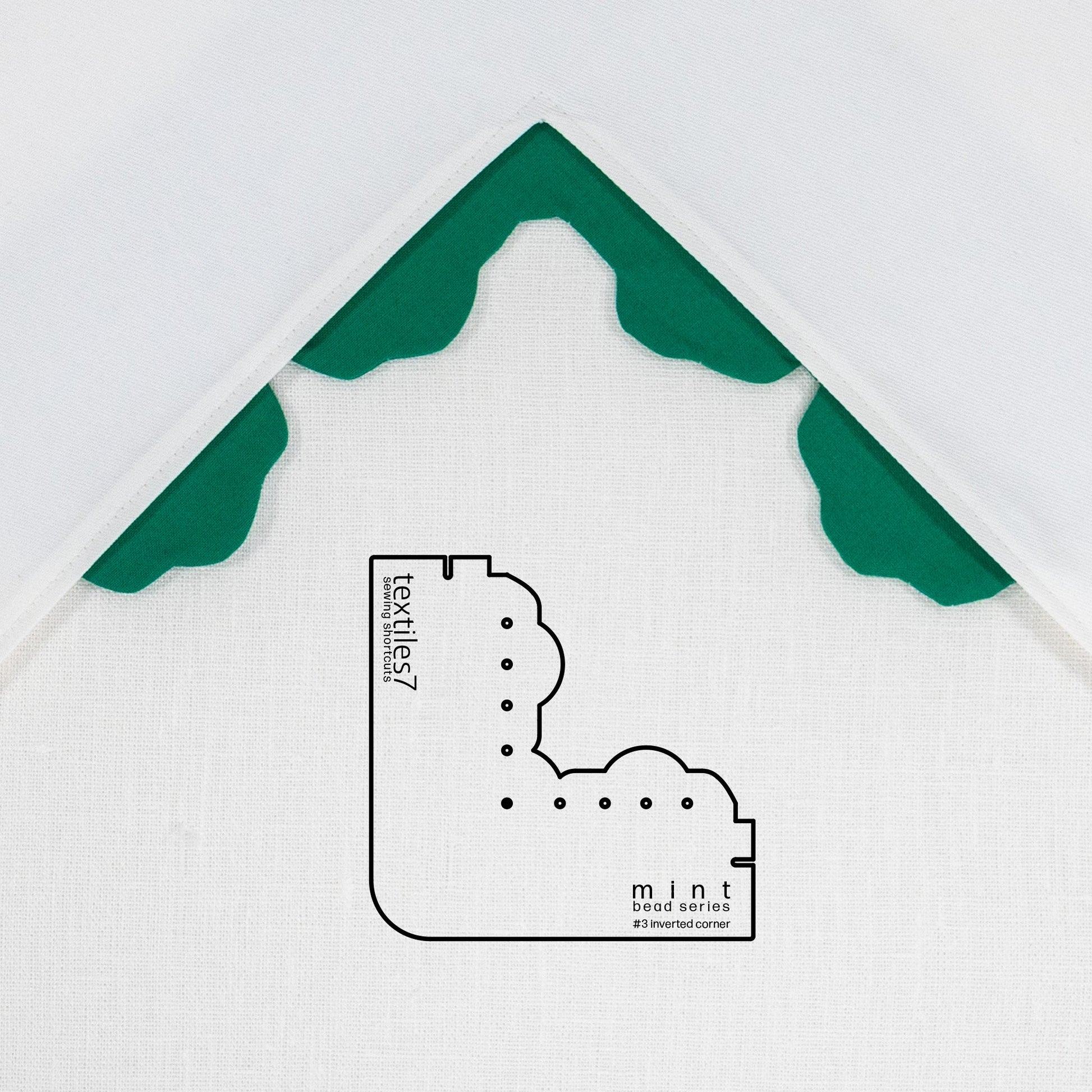 Mint #3 Inverted Corner - textiles7 Sewing Shortcuts